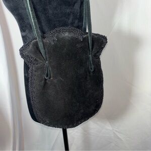 Black Suede Women's Shoulder  Bag